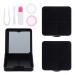 Hapinary 3 sentences contact lens container exquisite contact lens holder Small organizer for contact lenses Small contact lens holder contact lens tool PP checkered Fr ulein case black 6.5x6.5x2cm