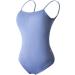 Daydance Camisole Women's Ballet Leotard with Color Waist Line - Large Light Blue - Buy Online on GoSupps.com