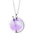 YGLINE Natural Gemstones Perfume Bottle Pendant Long Necklace (Amethyst-Slive)