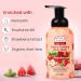 Luxury Foaming Body Wash - Hydrating Strawberry Cleanser with Pentavitin & Argan Oil pH 5.5 All Skin Types 400ml - Buy Online on GoSupps.com