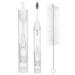 Fopytu travel toothbrush kit housing and extra soft bristles and built-in refillable toothpaste tube kit camping trips essential accessories white