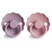 FRIGG Daisy SilkySoft Silicone Baby Pacifier | BPA-Free | Made in Denmark | Baby Pink/Soft Lilac | 6-18 Months - Buy Online on GoSupps.com
