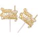 misppro 12pcs Lovely Plastic Happy Birthday Cake Cupcake Topper Muffin Food Picks - Buy Online on GoSupps.com