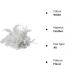 White Flower Feather Bead Corsage Hair Clips Fascinator Set - Buy Online on GoSupps.com