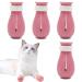 AAED 4 pieces of anti-scratch boots cat shoes anti-scratch cat shoes adjustable cat foot covers for pet care swimming shaving examining and treating cats (pink)