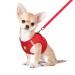 Femax dog harnesses with leash for small medium dog cats soft mesh puppy harness Breakable breast harness adjustable reflective no pull vest chihuahua cat l (chest 41-46cm) red