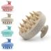 Wheat Straw Shampoo Brush - Eco-Friendly Scalp Massage & Foam Head Cleaner - Easy to Use Blue Shampoo Brush for a Thorough Clean - Buy Online on GoSupps.com