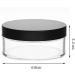 3-Piece Transparent Empty Jar Set - Mini Cream Boxes with Removable Powder Box for Lip Balm Lotion & Cream (50g Black Puff-Free) - Buy Online on GoSupps.com
