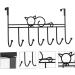 Hohopeti 7 Door Hook Rustic Coat Hooks Kitchen Cabinet Decor Iron Hook Coat Racks Hanging Storage Rack Office 42X22CM Black - Buy Online on GoSupps.com