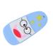 Textured Baby Teething Toy Baby Teether Slipper Shaped Adorable Patterns Various Textured Soft Silicone Teething Toy (Blue)