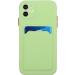Tivenfezk Nadoli iPhone 15 Silicone Case | Ultra Thin Shockproof Scratch-Resistant TPU Cover with Credit Card Holder - Green - Buy Online on GoSupps.com