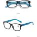 FREAZE Wood Reading Glasses - Anti Blue Light Computer Glasses for Men & Women | Fashionable Striped Temple PC Frames | +2.0 Strength - Buy Online on GoSupps.com