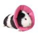 Pet Recovery Collar Small Hamster Adjustable Protective Elizabethan E-collar Breathable Cone for Hamster Chinchilla (M Pink) M Pink