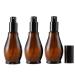 Ericotry empty replaceable brown las spray bottles 30 ml 3 pieces with black atomizer and anti-dust cap for essential oils/aromatherapy