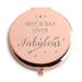 Java Wood Birthday Gifts for Women Rose Gold Compact Makeup Mirror  Not a Day Over Fabulous for Women Gifts for Her Aunt Mother Girlfriend or Colleague Funny Gifts