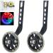 YJIA a Pair of Children's Bicycle Riding Flash Silent Training Wheels, Suitable for 12-20 inch Single Speed Bicycles Black