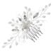 FRCOLOR Bridal Pearl Comb Barrettes for Hair Tiara for Headpiece for Women Rhinestone Hair Accessories Wedding Hair Clips Bridal Tiara Rhinestone Wedding Dress Bride Hair Comb