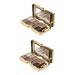 FOMIYES 2 Pcs 10 Christmas Neutral Eyeshadows Shiny Eyeshadow Dish Eye Shadow Bright Cosmetic 1 count (Pack of 1) As Shownx2pcs