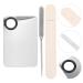 Healvian Liquid Foundation Palette Set | Korean Makeup Tools | Stainless Steel Spatula & Scraper for Makeup Artists & Nail Art | Double Head Makeup Kit - Buy Online on GoSupps.com