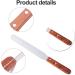 Premium Wax Spatula Set - 2PC Stainless Steel & Wooden Handle for Hair Removal | Spatola Cera for Cosmetics - Buy Online on GoSupps.com
