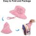 LACOFIA Toddler Baby Sun Hat | Unisex Kids Summer Bucket Hat | Wide Brim for Outdoor Swim Beach Pool | Adjustable 6-24 Months | B-Pink - Buy Online on GoSupps.com