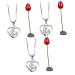 1 Set 2 Pcs Valentine's Day Present Neck Wedding Supplies 27X5CMx3pcs Silverx3pcs