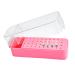 Nail drill case - 40-hole drill bit box with transparent dustproof lid - Presentation box for manicure gel removal and cuticle care