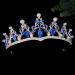 Beaupretty Wedding Rhinestone Crown Bling Crown Headband Bride Birthday Queen Crown Crystal Tiara for Wedding Party Dark Blue - Buy Online on GoSupps.com