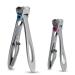 Sweetness 2 Pieces Large Mouth Nail Clippers Thick Nail Cutter Stainless Steel Professional Nail Tool with Large Mouth Silver