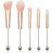 5 Pieces Makeup Brushes with Beads DIY Makeup Cosmetic Brush Set Kit Bead Brush Set for DIY