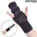 Fittoo Adjustable Wrist Finger Rail - 2-3 Finger Support for Arthritis & Tendonitis Relief - Black (Left Hand) - International Shipping Available - Buy Online on GoSupps.com