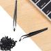 FRGMNT Nail Art Rhinestones Eyelashes Extension Straight & Curved Tweezers Tool Set-Black - Buy Online on GoSupps.com