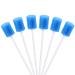 Voarge 100 pieces of mouth care sticks Wattstabchen Einweg mouth sponge oral hygiene oral care cotton sponge mouthpiece oral hygiene sponge (blue)