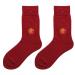 Chinese New Year Red Socks Autumn and Winter Men's Cotton Socks and Zodiac Socks China Spring Festival Good Luck Socks (Color : Red Size : 39-44) 39-44 Red