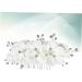 Didiseaon Wedding Hair Accessories Hair Side Combs Rhinestones Hair Comb Bridal Hair Comb Bridal Hair Accessories Bridal Side Combs White Korean Bridesmaid Headgear - Buy Online on GoSupps.com