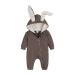 Kids Tales Newborn Baby Winter Warm Outfits Cute Rabbit Ear Hooded Zipper Romper 0-3 Months #01 Color 02