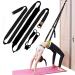 Yoga Fitness Stretching Strap Door Flexibility Stretching Strap Improve Leg Waist Back Flexibility Back Bend Assist Trainer for Rehab Pilates Ballet Dance Cheerleading Splits Gymnastics black