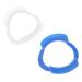 2pcs O Oral Watch Speak Orthodontics Tool Lipless Shape for Mouthguard Teeth White Orthodontic Opening Game Fun Ya Opener Blue Block Device Mouth Intraoral Autoclavable Cheek 7X6.7X1cm As Shown