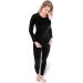 Black Snake Women's Thermal Underwear | Seamless Long Underpants & Long-Sleeved Undershirt - Black - Buy Online on GoSupps.com