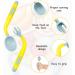 Vicloon Baby Utensils Spoon Fork Set 4pcs - Easy Grip Toddler Cutlery Feeding Set in Pink-Yellow Powder-blue - Buy Online on GoSupps.com