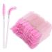 Scettar 400 pieces of disposable eyelash brush crystal eyelash eyebrows disposable eyelash brush eyelash brush disposable for mascara eyebrows false eyelashes (pink)