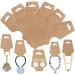 200 PCS Self Adhesive Necklace Display Cards - Kraft Paper Jewelry Cards for Necklaces, Keychains, Bracelets - Cowhide Design - Buy Online on GoSupps.com