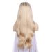 SHIYID Platinum Blonde Wig with Dark Roots | Long Wavy Front Lace Synthetic Wig for Women High Temperature Fiber - Buy Online on GoSupps.com