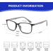 BLUEMOKY Blue Light Reading Glasses for Men - Anti-Glare Square Frame Computer Readers | Stylish & Comfortable Protection - Buy Online on GoSupps.com