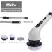 Electric spinn Scrubber Powerful Shower Scrubber spinn Scrubber with LCD Display Adjustable Extension Handle Power Scrubbers for Cleaning Bathroom 3 white heads - Buy Online on GoSupps.com
