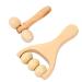 Rapidbok 2pcs massage roller face wood massage roller with handle wood small massage roller back shoulder neck premium massage set wood for muscle relaxation body shape gua Sha massage