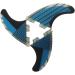 TOPWAYS Fiberglass+Honeycomb Surfboard Fin Set - FCS II Style G5 - Tri Fin Thruster Set | M Size Blue - Buy Online on GoSupps.com