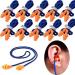 Binifub 100 Pairs Individually Wrapped Soft Silicone Corded Ear Plugs Reusable Hearing Protection Rubber Earplugs - Buy Online on GoSupps.com