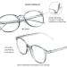 VisionGlobal Blue Light Blocking Glasses for Men & Women - Stylish Oval Frame Anti-Eyestrain Clear Gray 2.25x Magnification - Protect Your Eyes - Buy Online on GoSupps.com