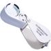 Pineapple 30X Jewelers Loupe Magnifier with Light | Foldable Pocket Magnifying Glass for Jewelry, Gems, Diamonds, Plants, Coins | Metal Frame - Buy Online on GoSupps.com